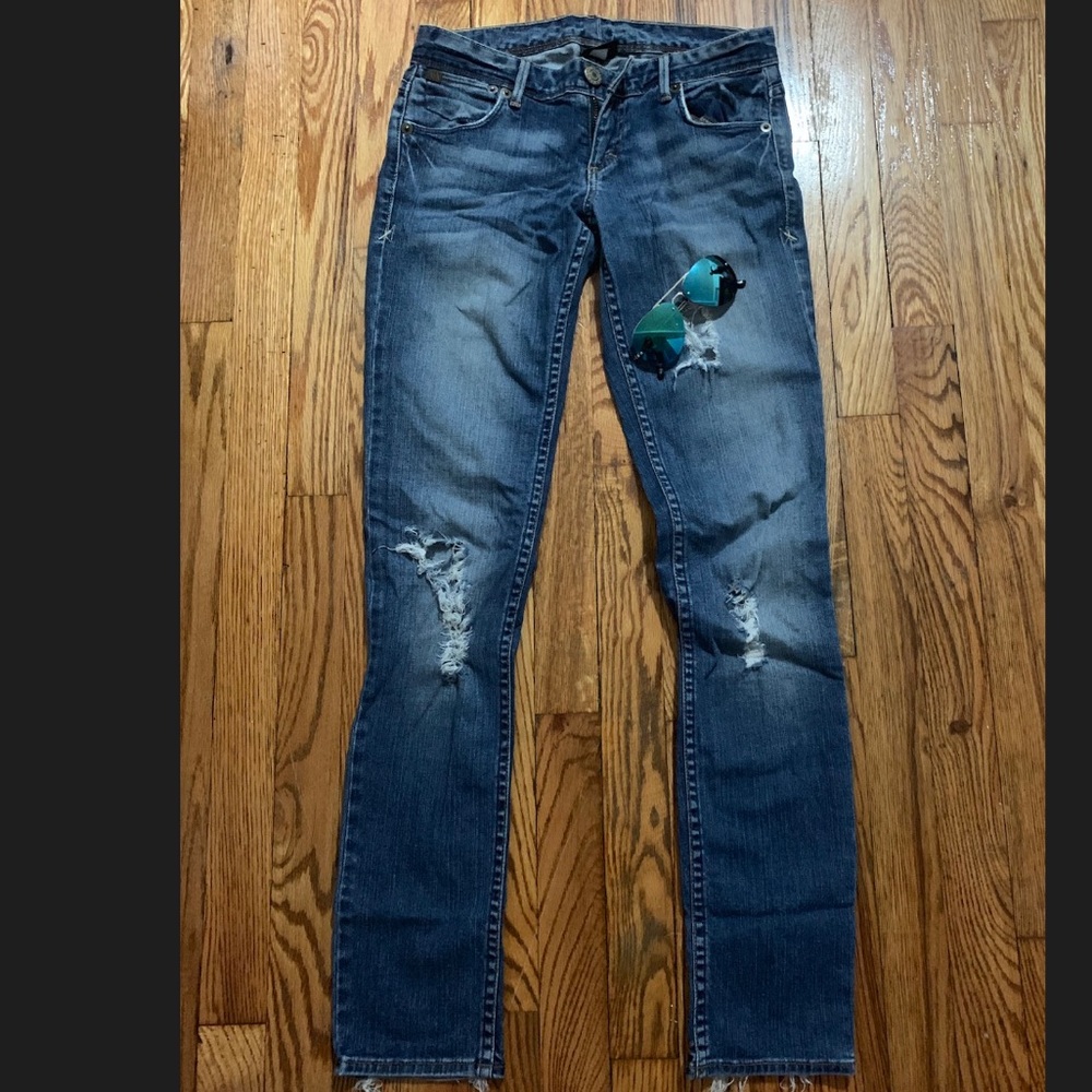 Armani exchange ripped jeans